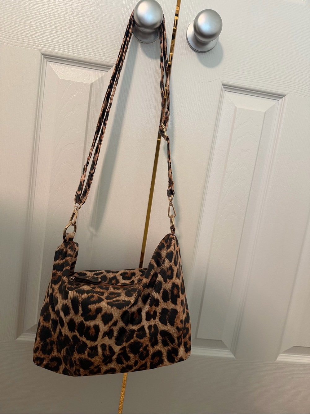 Leopard Print Shoulder Bag - Brown Animal Print Crossbody